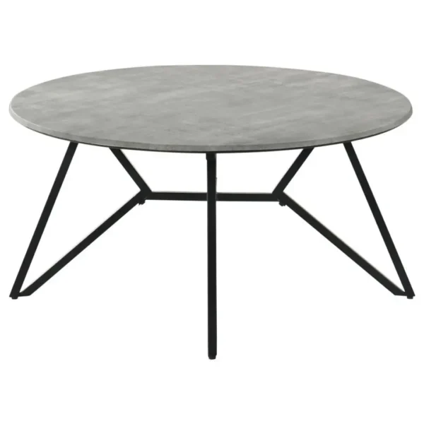 Hadi Round Rustic Coffee Table By Coaster Furniture - Image 2