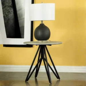 Hadi Rustic Round End Table By Coaster Furniture