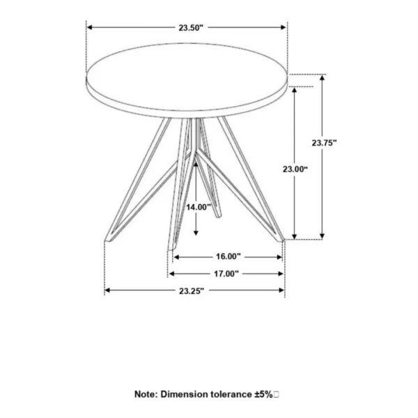 Hadi Round Coffee and End Table Set Cement By Coaster Furniture - Image 9