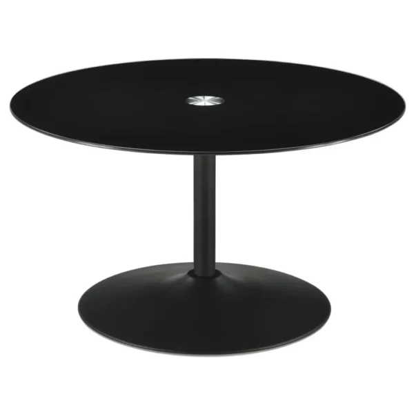 Ganso Black Metal Coffee Table With Tempered Glass Top By Coaster Furniture - Image 2