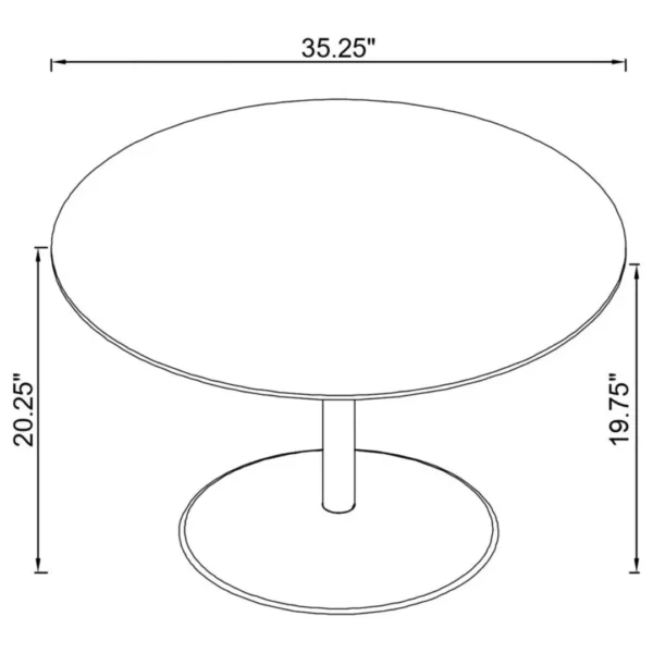 Ganso Black Metal Coffee Table With Tempered Glass Top By Coaster Furniture - Image 4
