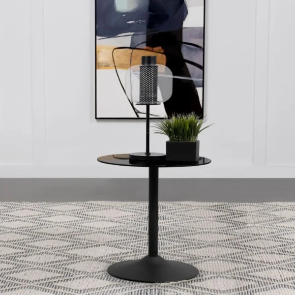 Ganso Round Black Coffee Table Set By Coaster Furniture - Image 2