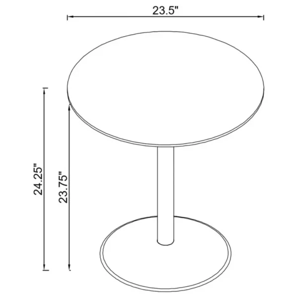 Ganso Round Black Coffee Table Set By Coaster Furniture - Image 8