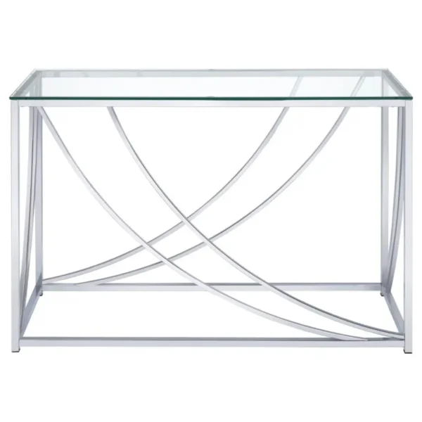 Lille Glass Top Chrome Console Table By Coaster Furniture - Image 2