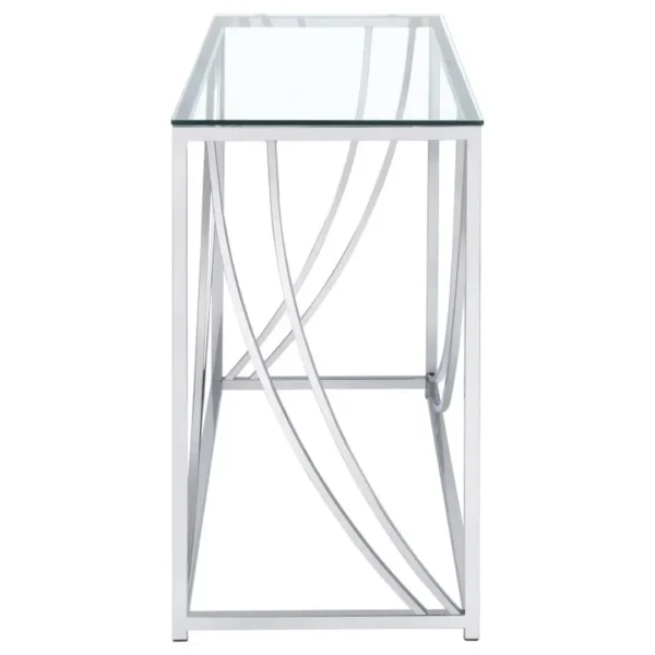 Lille Glass Top Chrome Console Table By Coaster Furniture - Image 3