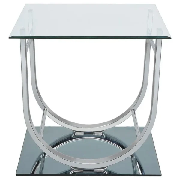 Danville U-Shaped Glass Top End Table By Coaster Furniture - Image 4