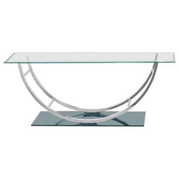 Danville U-Shaped Metal and Glass Coffee Table By Coaster Furniture - Image 2