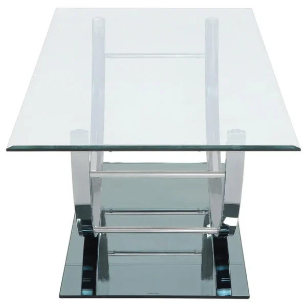 Danville U-Shaped Metal and Glass Coffee Table By Coaster Furniture - Image 5