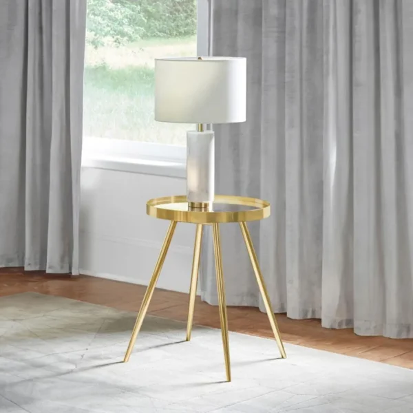 Kaelyn 4-Piece Round Gold Coffee Table Set By Coaster Furniture - Image 3
