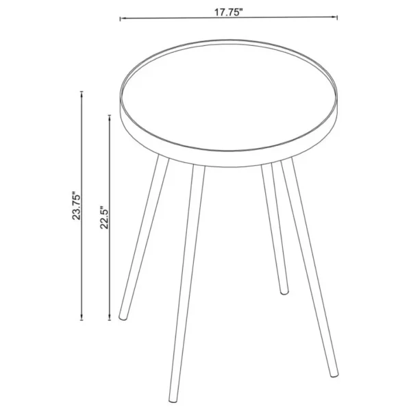 Kaelyn 4-Piece Round Gold Coffee Table Set By Coaster Furniture - Image 6