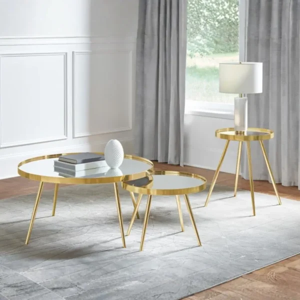 Kaelyn 2-Piece Round Nesting Coffee Table By Coaster Furniture - Image 2