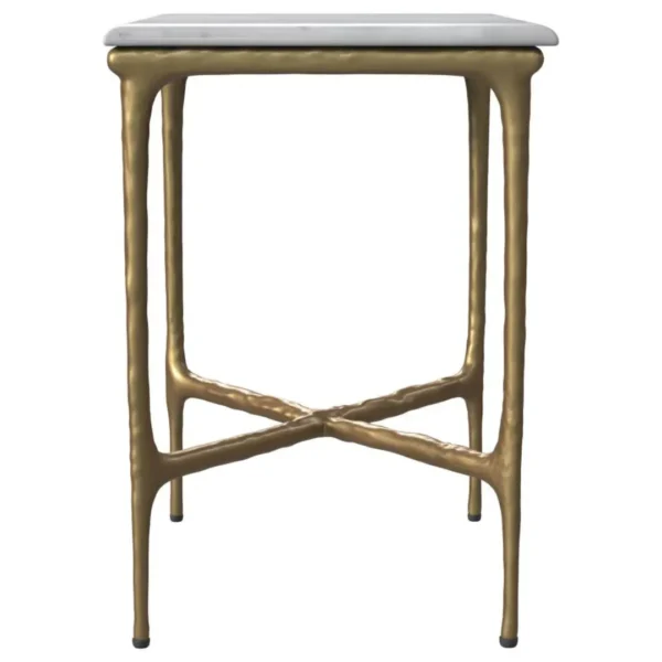 Baldwin Marble Top Side Table White and Gold By Coaster Furniture - Image 14