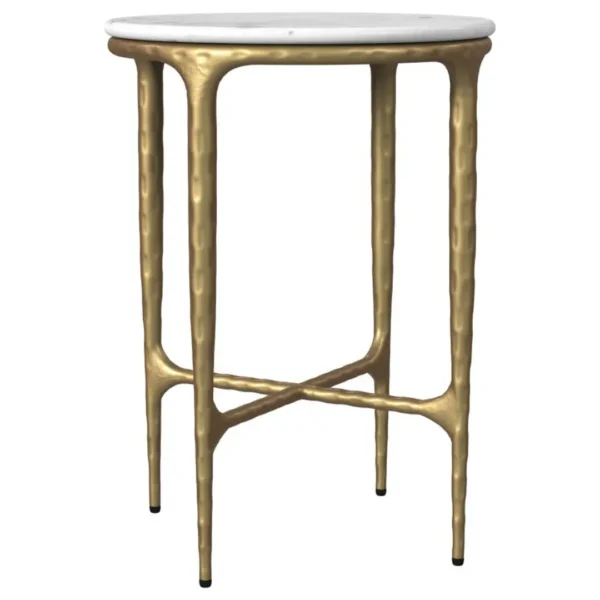 Baldwin Marble Top Side Table White and Gold By Coaster Furniture - Image 15