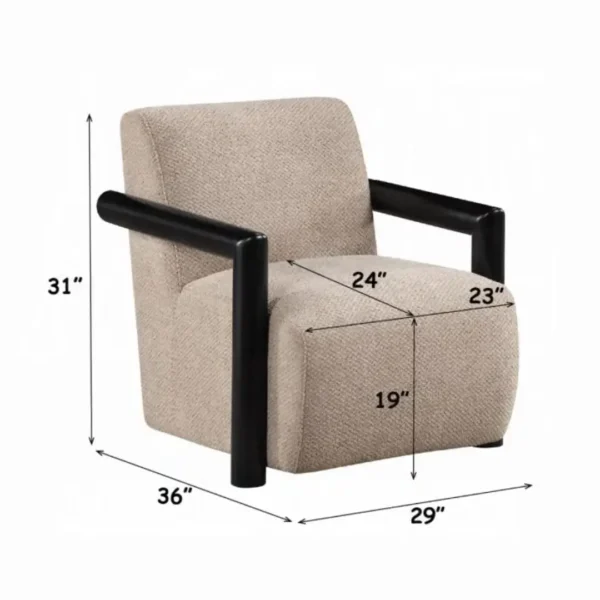 Jetta Black Wooden Arm Accent Chair by ACME - Image 5