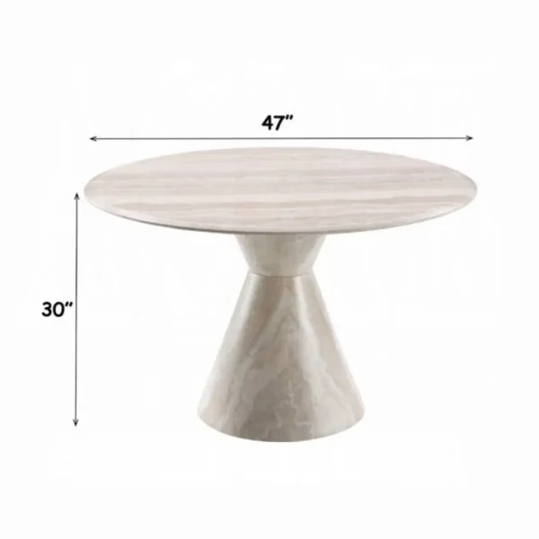 Ogin Marble Dining Table Set for 4 by ACME - Image 4