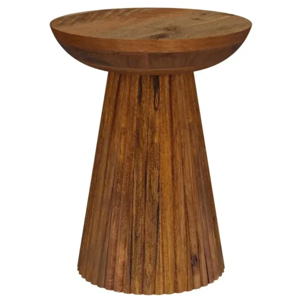 Aureo Round Solid Wood Side Table By Coaster Furniture - Image 2