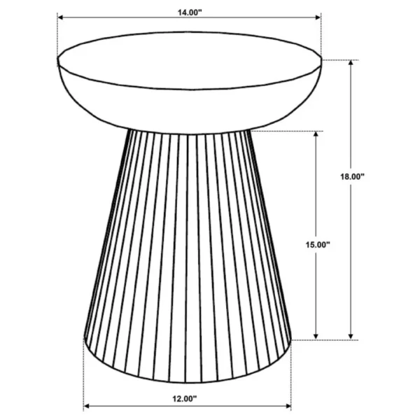 Aureo Round Solid Wood Side Table By Coaster Furniture - Image 5