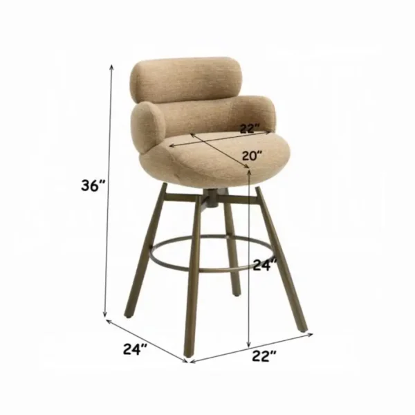 Jena Counter Height Swivel Chair by ACME - Image 7