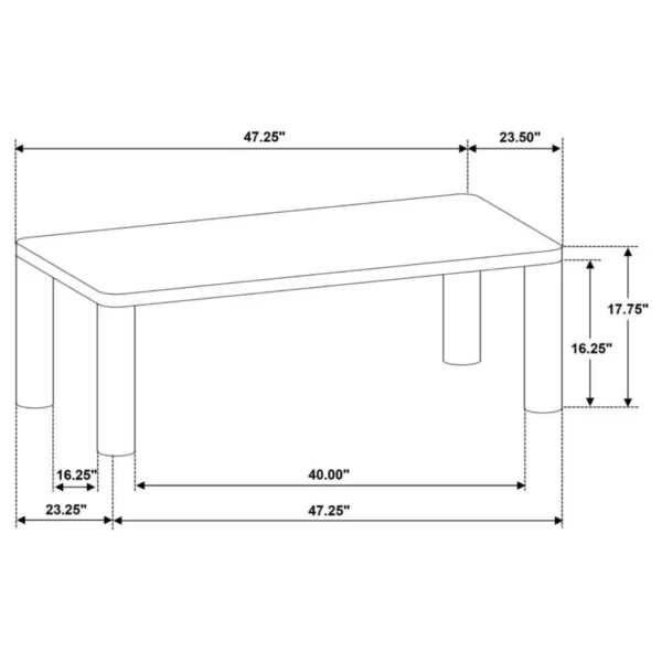 Castlewood Engineered Wood Simple Coffee Table By Coaster Furniture - Image 7