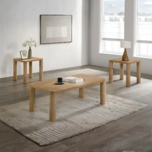Castlewood Wooden Coffee Table and Side Table Set By Coaster Furniture