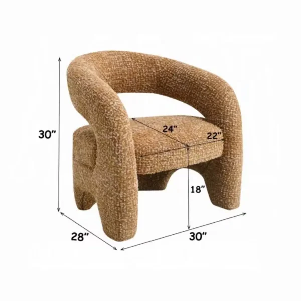 Pelia Orange Accent Armchair by ACME - Image 5
