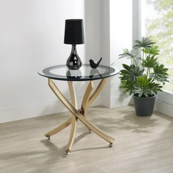 Brooke Coffee Table Set with Glass Top By Coaster Furniture - Image 3