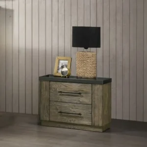 Lance Gray Nightstand 2 Drawer by ACME