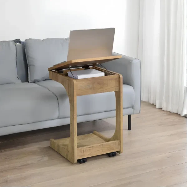 Ralston C-Shaped Lift-Top Rustic Sofa Table By Coaster Furniture - Image 2
