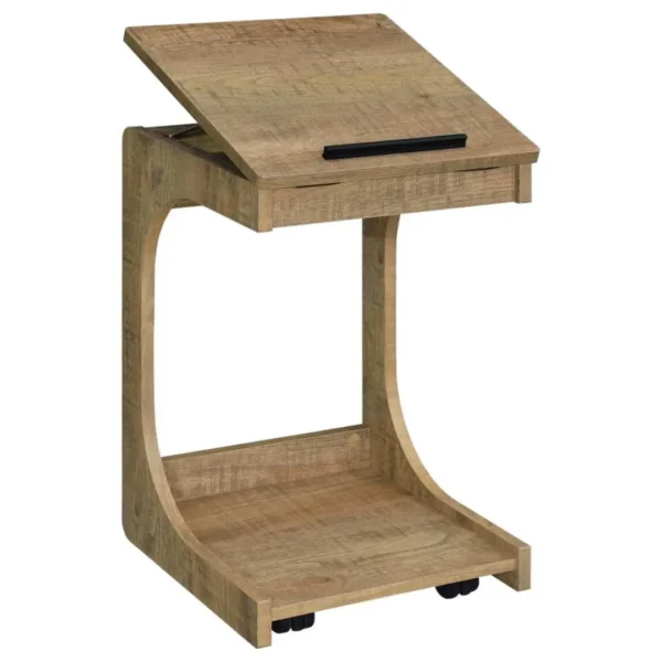 Ralston C-Shaped Lift-Top Rustic Sofa Table By Coaster Furniture - Image 5