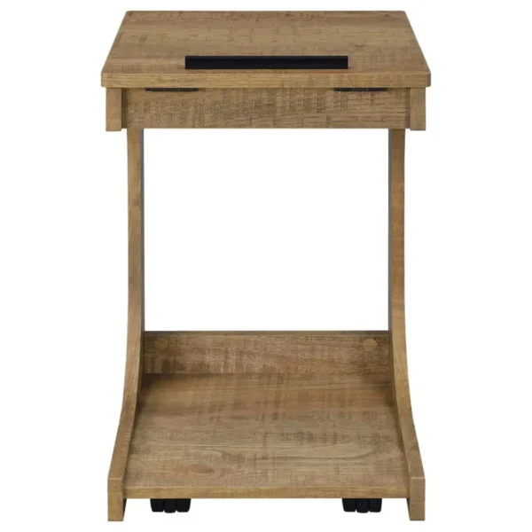 Ralston C-Shaped Lift-Top Rustic Sofa Table By Coaster Furniture - Image 6