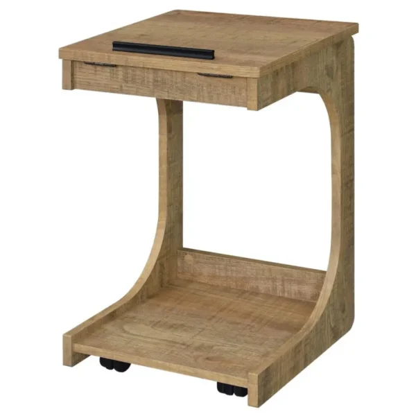 Ralston C-Shaped Lift-Top Rustic Sofa Table By Coaster Furniture - Image 7