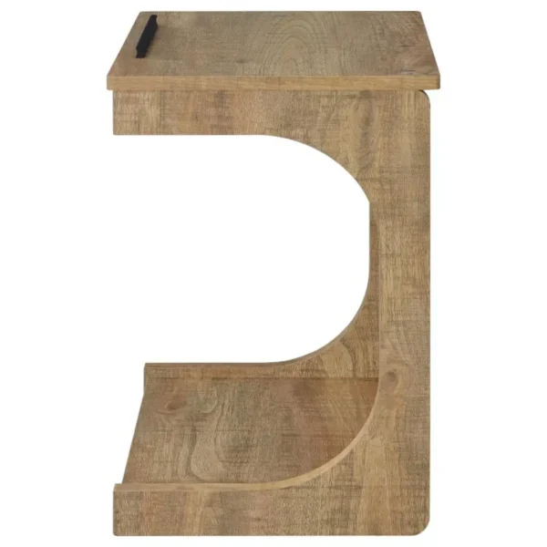 Ralston C-Shaped Lift-Top Rustic Sofa Table By Coaster Furniture - Image 8