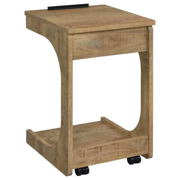 Ralston C-Shaped Lift-Top Rustic Sofa Table By Coaster Furniture - Image 9