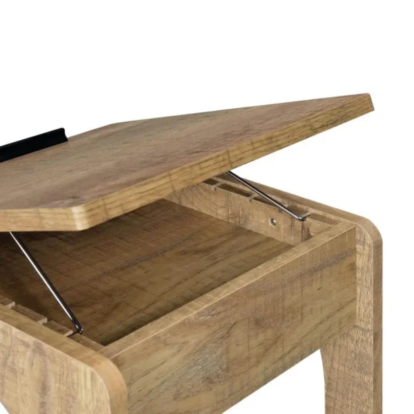 Ralston C-Shaped Lift-Top Rustic Sofa Table By Coaster Furniture - Image 10