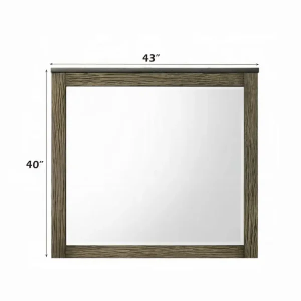 Lance Gray Wooden Mirror by ACME - Image 2