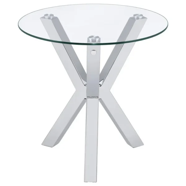 Kenzie Tempered Glass Top End Table By Coaster Furniture - Image 3