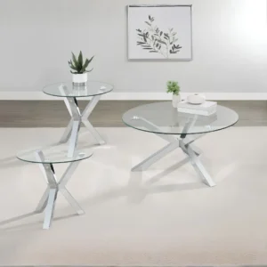 Kenzie 3-Piece Coffee Table Round Set By Coaster Furniture