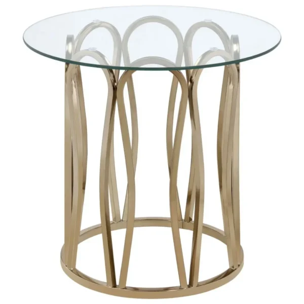 Monett Modern Glass Top End Table By Coaster Furniture - Image 2