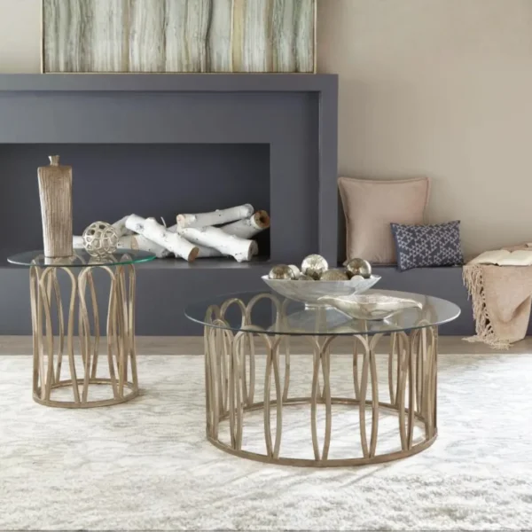 Monett Round Metal Coffee Table By Coaster Furniture - Image 4