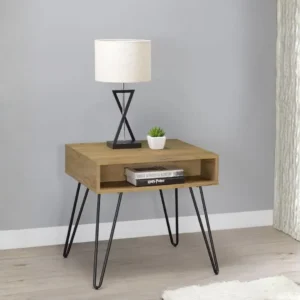 Fanning Engineered Wood Storage End Table By Coaster Furniture