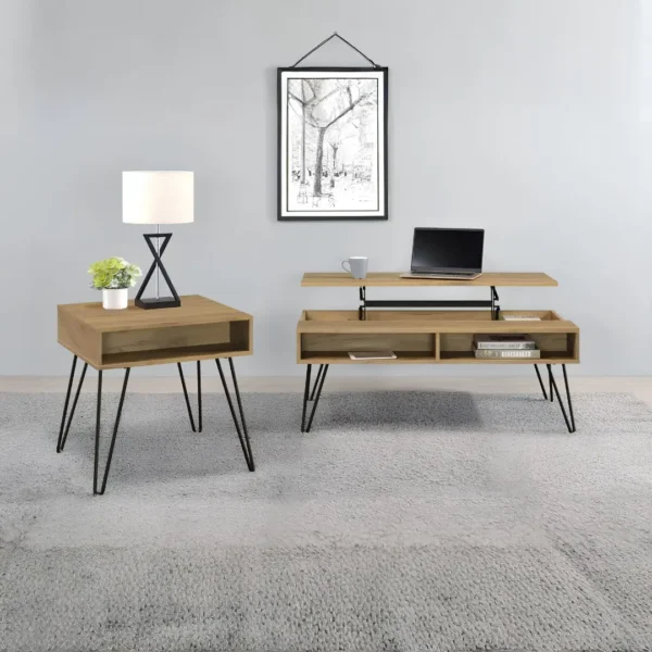 Fanning Coffee Table with Lift Top By Coaster Furniture - Image 6