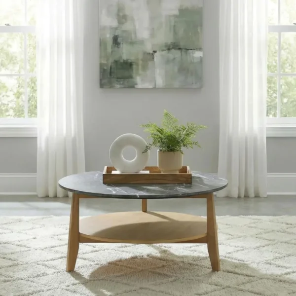 Bradley Round Coffee and Side Table Set By Coaster Furniture - Image 3