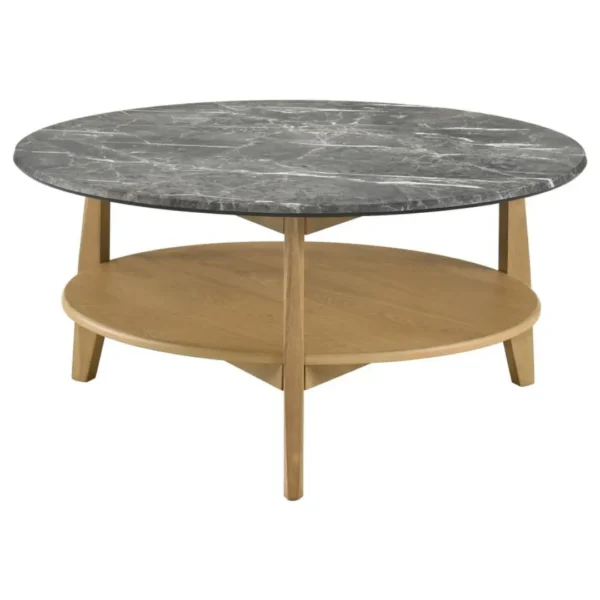 Bradley Mid Century Modern Round Coffee Table By Coaster Furniture - Image 3