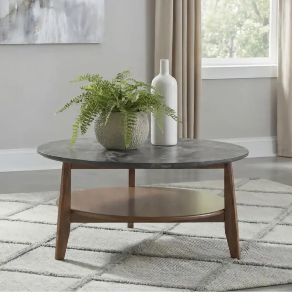 Bradley Mid Century Modern Round Coffee Table By Coaster Furniture - Image 10