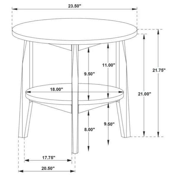 Bradley Round Coffee and Side Table Set By Coaster Furniture - Image 9