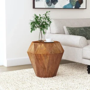 Jacinto Octagonal Mango Wood Side Table By Coaster Furniture