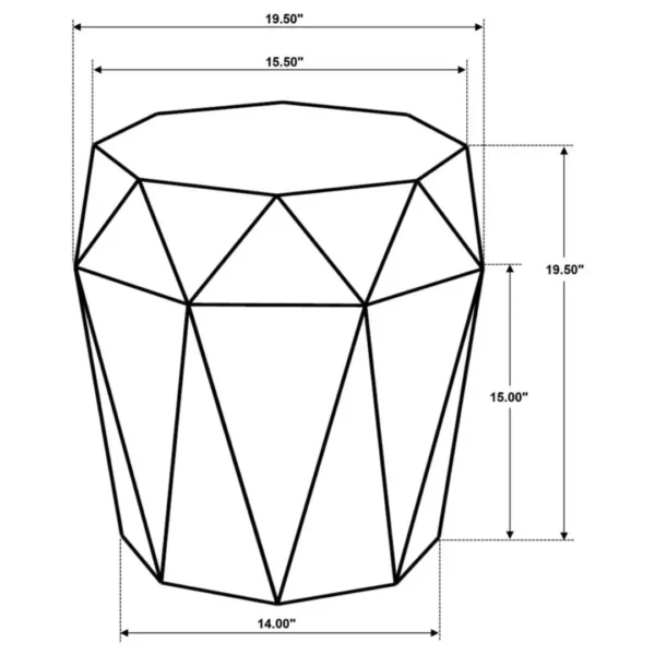 Jacinto Octagonal Mango Wood Side Table By Coaster Furniture - Image 5