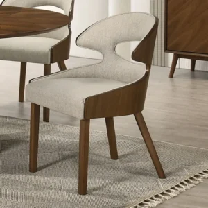 Hillerod Modern Walnut Dining Chair Set of 2 by Furniture of America