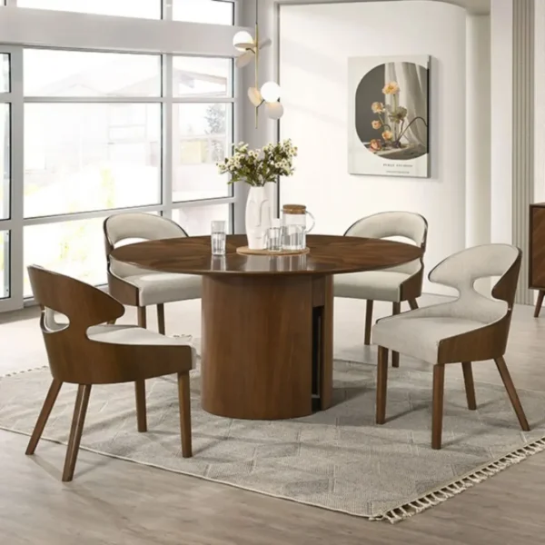 Hillerod Modern Walnut Dining Chair Set of 2 by Furniture of America - Image 4