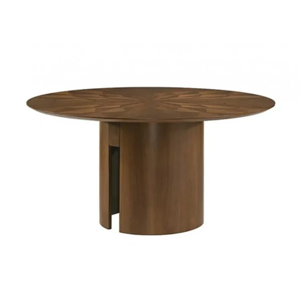 Hillerod 5 Piece Walnut Dining Table Set by Furniture of America - Image 2